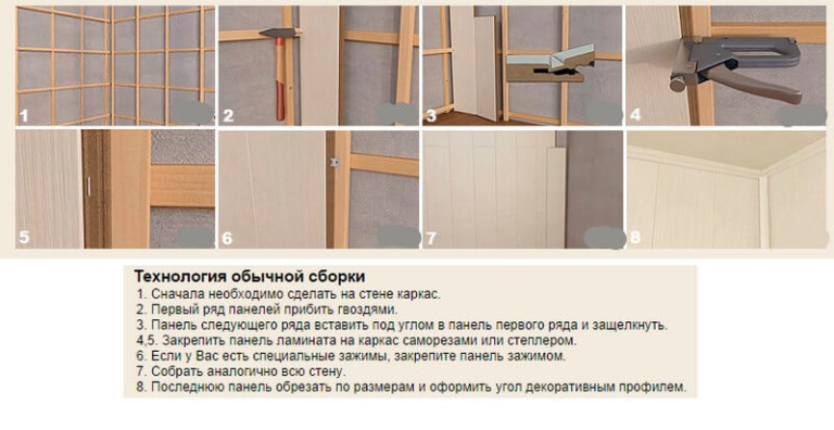 Отделка стен панелями мдф